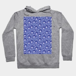 Retro Circles Blue Bubbles Hoodie